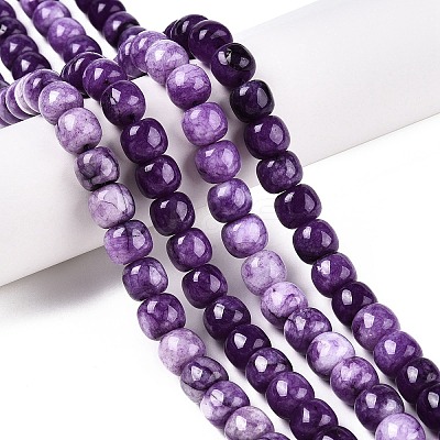 Dyed Natural White Jade Beads Strands G-T138-S13-1