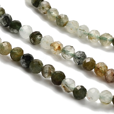 Natural Green Rutilated Quartz Beads Strands G-RM2025-A14-3mm-B-1