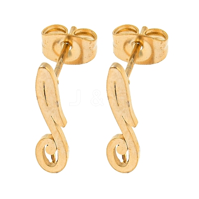 Ion Plating(IP) 304 Stainless Steel Stud Earring Findings STAS-H180-17G-1