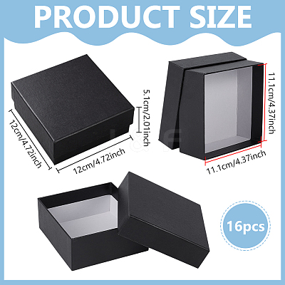 Paper Cardboard Wallet Storage Boxes CON-WH0107-66B-1