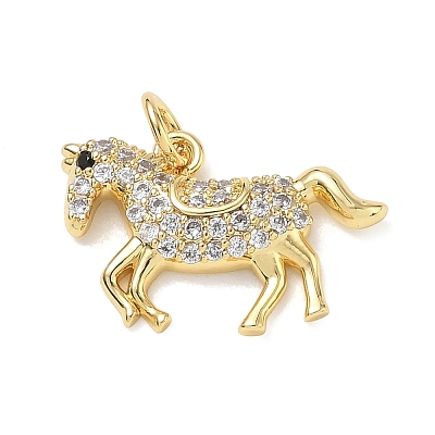 Brass with Rhinestone Pendants RB-CBA6830-18G-07-1