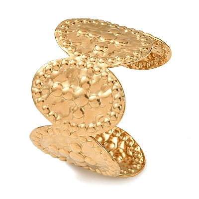 304 Stainless Steel Cuff Bangles BJEW-P382-01A-G-1