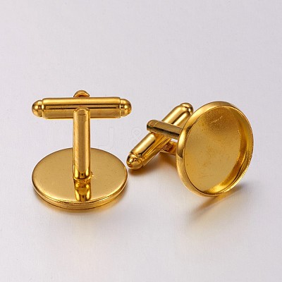 Brass Cuff Button X-KK-E062-G-1