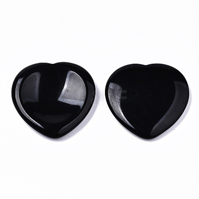 Natural Obsidian Thumb Worry Stone G-N0325-01Y-1