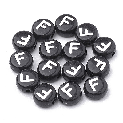 Opaque Acrylic Beads X-SACR-N002-02F-1