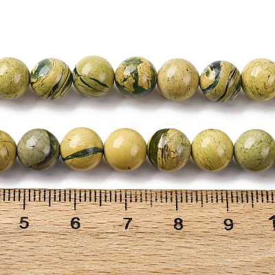 Natural Verdite Stone Beads Strands G-C242-03-8mm-1