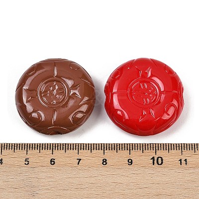 Opaque & Spray Painted Acrylic European Large Hole Beads OACR-G048-05-1