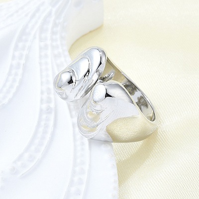 Brass Cuff Rings for Women RJEW-G347-03P-1
