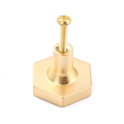 Hexagon with Marble Pattern Brass Box Handles & Knobs DIY-P054-C01-1