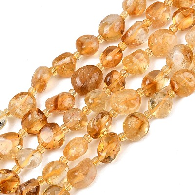 Heated Natural Citrine Beads Strands GG-CBA3A44-C04-02-1