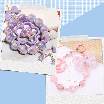 40Pcs UV Plating Acrylic Beads Frame MACR-SP0001-91-1