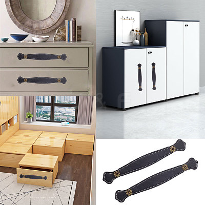 PU Leather Drawer Handles FIND-WH0052-55A-1