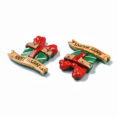 Christmas Theme Opaque Resin Cabochons CRES-N021-120-1