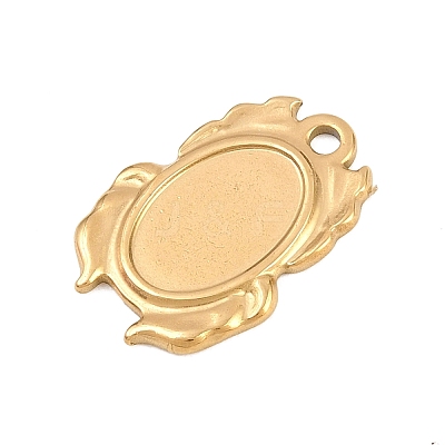 304 Stainless Steel Pendant Cabochon Settings STAS-D264-08C-G-1