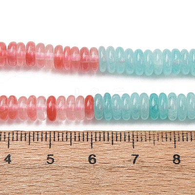 Cherry Quartz Glass & Natural Flower Amazonite & Dyed White Jade Beads Strands G-H333-02E-1