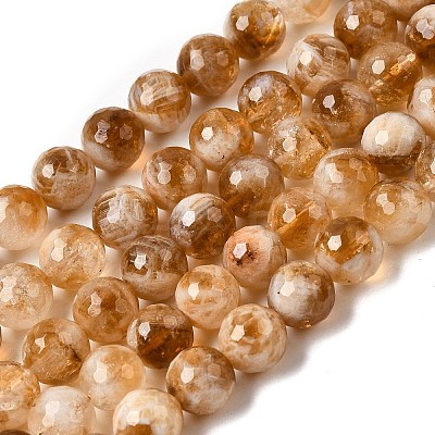 Heated Natural Citrine Beads Strands G-D359-A01-12mm-1