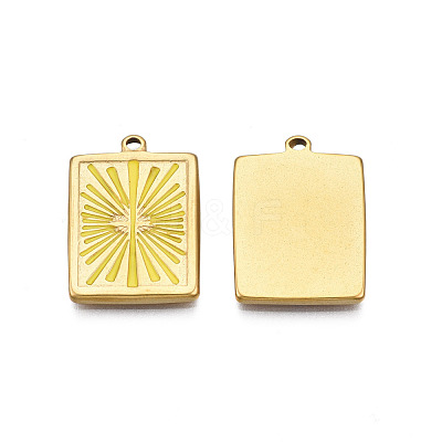 304 Stainless Steel Enamel Pendants STAS-N092-161A-1