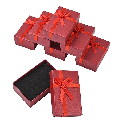 6Pcs Cardboard Paper Jewelry Set Boxes AJEW-YW0001-35F-1