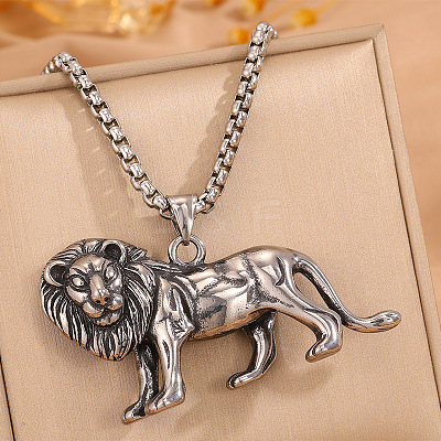 Vintage 304 Stainless Steel Pendant Necklaces for Men WGC33B8-01-1