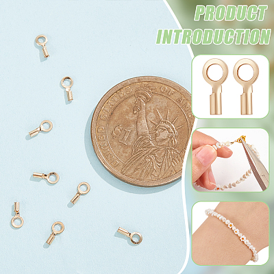 10Pcs Brass Cord Ends KK-BC0012-47-1