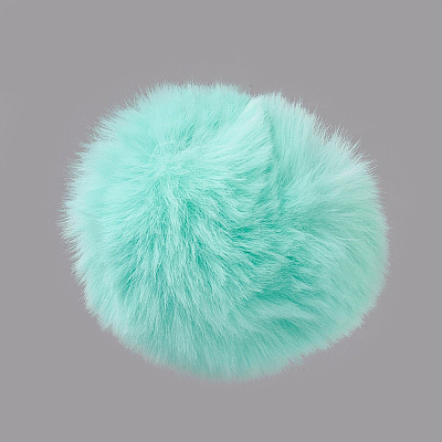 Handmade Faux Rabbit Fur Pom Pom Ball Covered Pendants WOVE-F020-A03-1