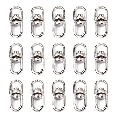 Alloy Double Eye Swivel Clasps PALLOY-E385-14P-1