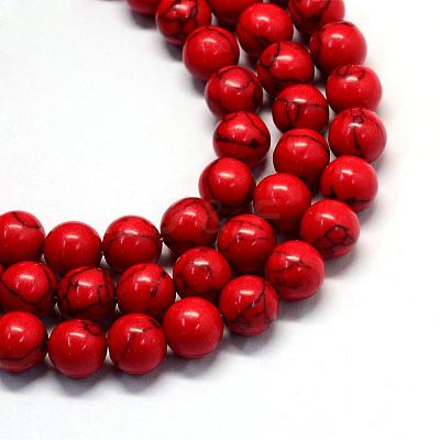 Synthetic Turquoise Gemstone Bead Strands TURQ-S280-6mm-06-1