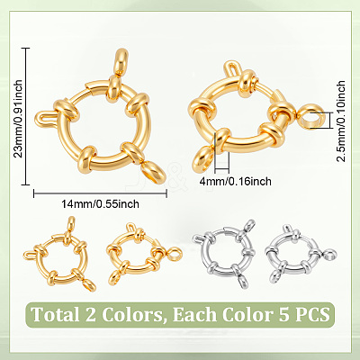 304 Stainless Steel Spring Ring Clasps STAS-UN0010-66-1