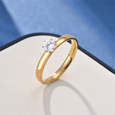 Stainless Steel with Rhinestone Finger Rings FS-WGB751E-31-1