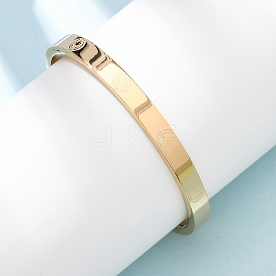 304 Stainless Steel Hinged Bangles for Women BJEW-B161-11G-01-1
