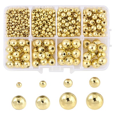 640Pcs 6 Styles ABS Plastic Beads KY-YW0002-15-1