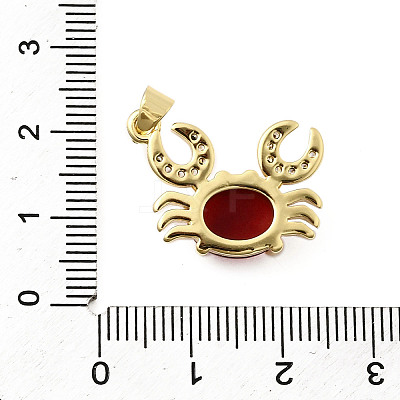 Brass Micro Pave Cubic Zirconia Pendants KK-K302-05G-1