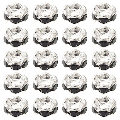 Brass Rhinestone Spacer Beads RB-YW0001-05B-04S-1