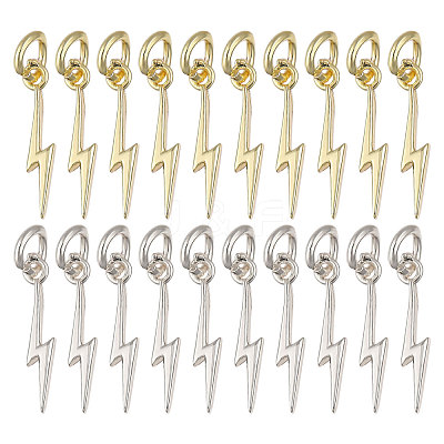 20Pcs 2 Colors Brass Charms KK-CA0002-91-1
