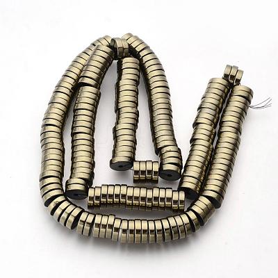 Electroplate Non-magnetic Synthetic Hematite Beads Spacers Strands G-Q486-75H-1