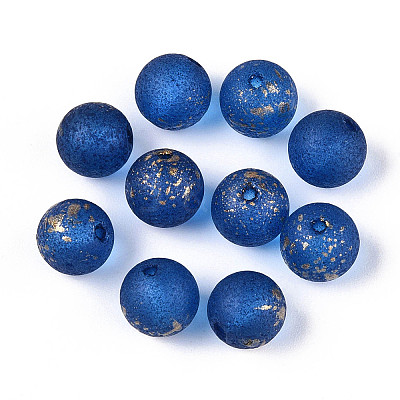 Baking Paint Glass Beads DGLA-N014-8mm-01A-1