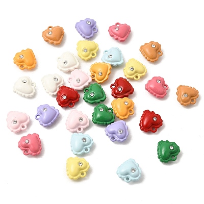 Spray Painted Alloy Rhinestone Pendants FIND-Z120-09-1