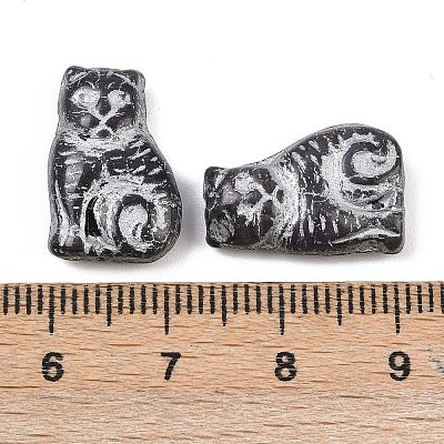 Czech Pressed Glass Beads GLAA-I061-02B-1