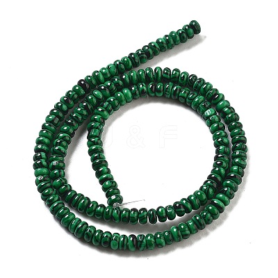 Synthetic Malachite Beads Strands G-K343-C15-01-1