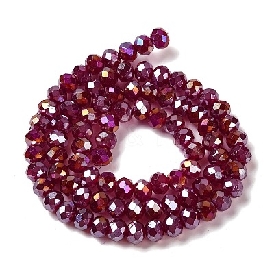 Baking Electroplate Glass Beads Strands DGLA-A039-J10mm-B19-1