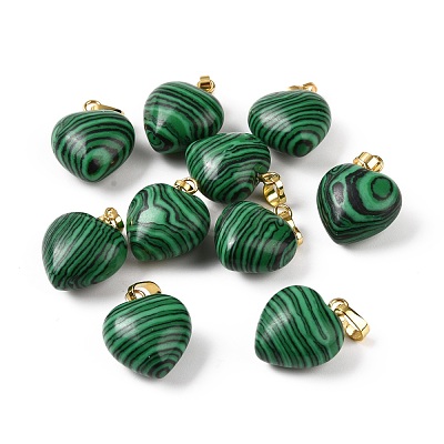 Synthetic Malachite Pendants G-I311-A32-G-1