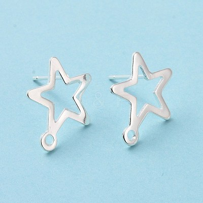 201 Stainless Steel Stud Earring Findings STAS-K241-08S-1