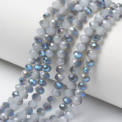 Electroplate Glass Beads Strands EGLA-A034-J6mm-I01-1
