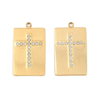 304 Stainless Steel Rhinestone Pendants RB-CBADC81-13G-01-1