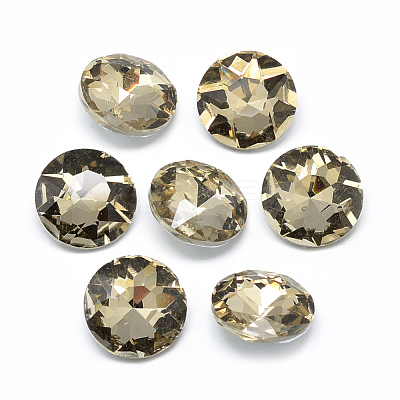 Pointed Back Glass Rhinestone Cabochons RGLA-T029-8mm-08-1