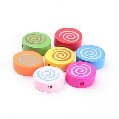 Mixed Lead Free Natural Wood Beads X-TB111Y-1