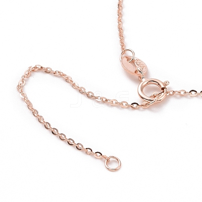 925 Sterling Silver Cable Chains Necklace Making STER-I021-06RG-1