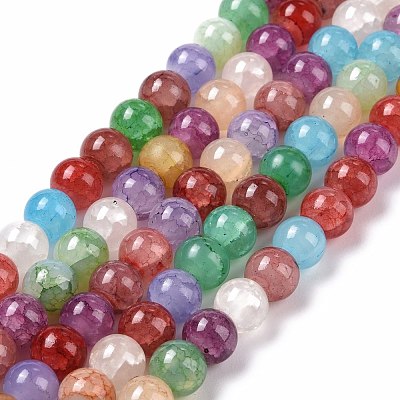 Crackle Glass Beads Strands GLAA-F098-05C-03-1