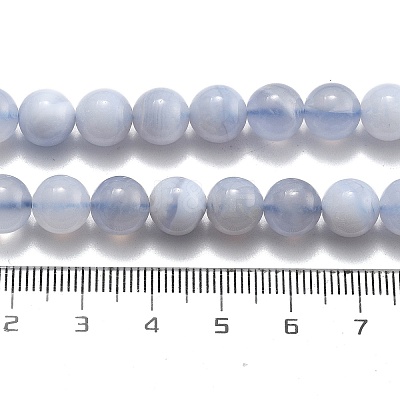 Natural Blue Lace Agate Beads Strands G-F222-30-6mm-01-1