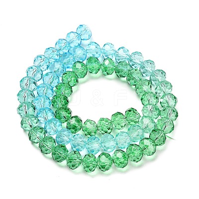 Transparent Painted Glass Beads Strands X1-DGLA-A034-T8mm-A17-1
